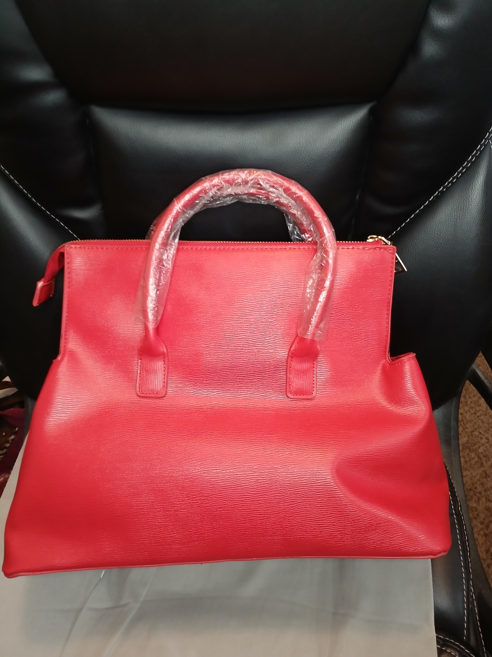 bebe Red Susana Shopper Top-Handle Satchel - Picture 2 of 6